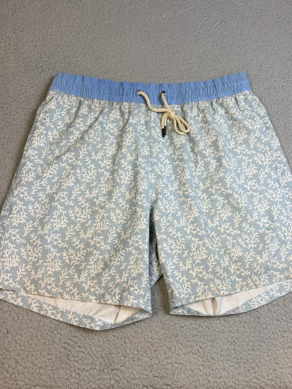 Fair Harbor Swim Shorts Trunks Mens XL Blue Drawstring Lined Beach Pool Surf